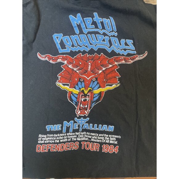 1984 Judas Priest T-Shirt Defenders of Faith Concert Tour Single Stitch LARGE - Picture 5 of 5